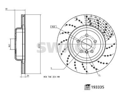 Тормозной диск SWAG 33 11 1189
