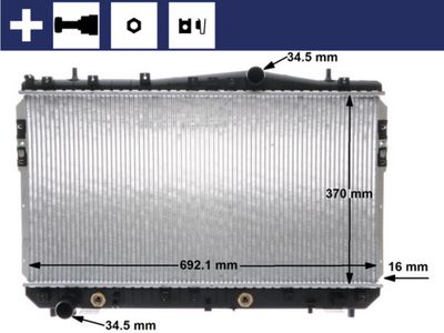 Радиатор, охлаждение двигателя MAHLE CR 1311 000S