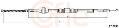 Тросик, cтояночный тормоз COFLE 17.2038