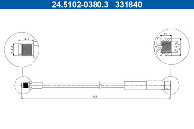 Bremžu šļūtene ATE 24.5102-0380.3