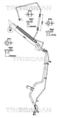 Трубопровод высокого / низкого давления, кондиционер TRISCAN 9010 28090