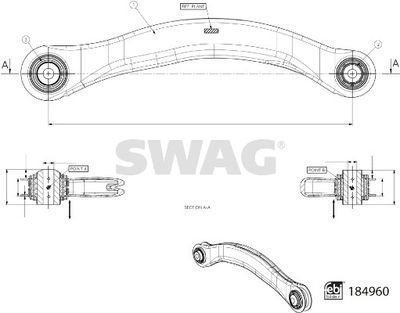 Рычаг независимой подвески колеса, подвеска колеса SWAG 33 10 9715