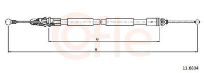 Тросик, cтояночный тормоз COFLE 11.6804