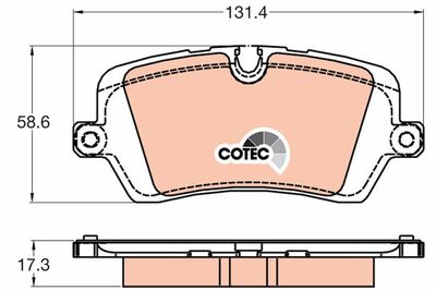 Bremžu uzliku kompl., Disku bremzes TRW GDB2029