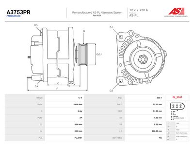 Генератор AS-PL A3753PR