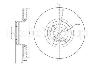 Тормозной диск METELLI 23-0703C