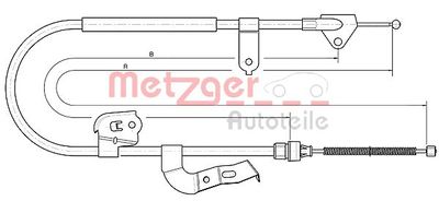 Тросик, cтояночный тормоз METZGER 10.4511