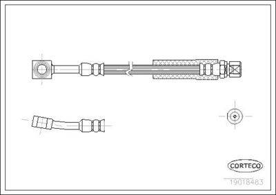 Тормозной шланг CORTECO 19018483