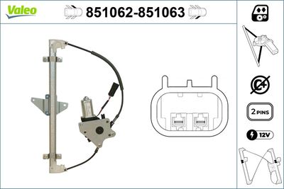 Стеклоподъемник VALEO 851062