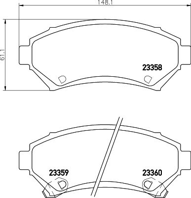 Bremžu uzliku kompl., Disku bremzes HELLA PAGID 8DB 355 016-951