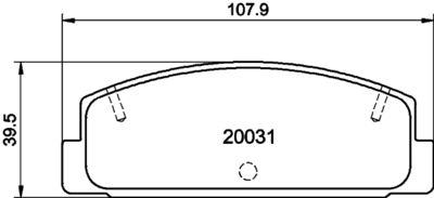HELLA PAGID 8DB355016761 Bremžu uzliku kompl