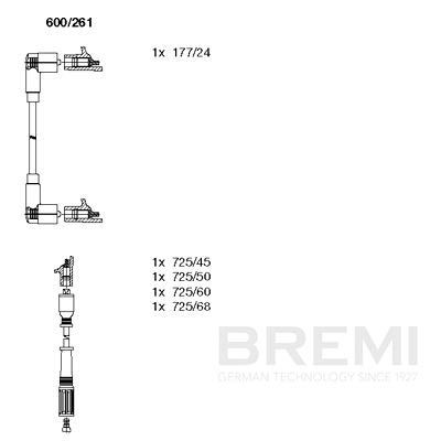 Комплект проводов зажигания BREMI 600/261