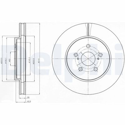 Bremžu diski DELPHI BG4253