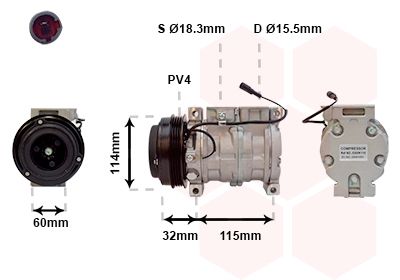 Компрессор, кондиционер VAN WEZEL 5200K110