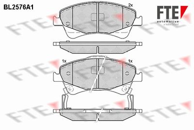 Bremžu uzliku kompl., Disku bremzes FTE 9010827
