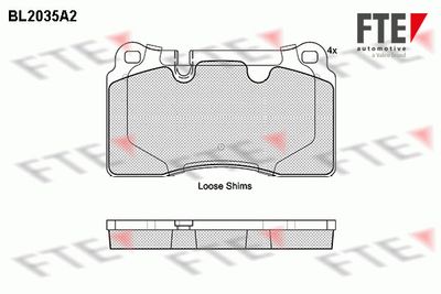 Bremžu uzliku kompl., Disku bremzes FTE 9010620