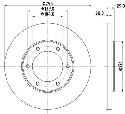 Bremžu diski HELLA PAGID 8DD 355 101-191
