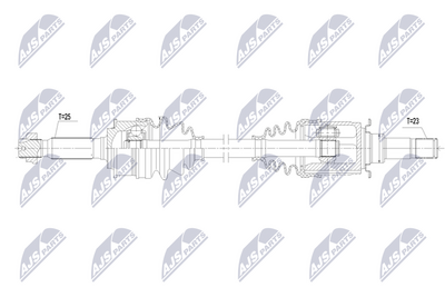 półoś napędowa NTY NPW-MS-125