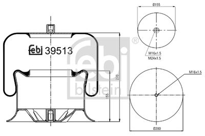 Pneimoatsperes spilvens, Pneimopiekare FEBI BILSTEIN 39513