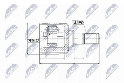 Шарнирный комплект, приводной вал NTY NPW-KA-318