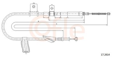 Тросик, cтояночный тормоз COFLE 92.17.2614