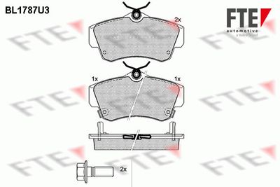 Bremžu uzliku kompl., Disku bremzes FTE 9010358