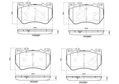 Bremžu uzliku kompl., Disku bremzes BREMBO P 50 180
