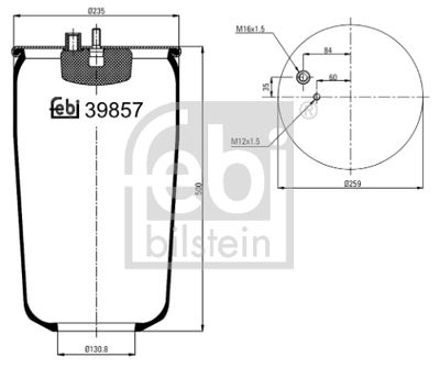 Pneimoatsperes spilvens, Pneimopiekare FEBI BILSTEIN 39857