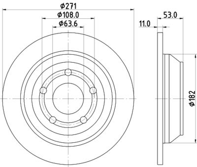 Bremžu diski HELLA PAGID 8DD 355 133-781