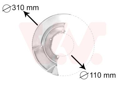 Dubļu sargs, Bremžu disks VAN WEZEL 5874372