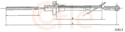 Трос, управление сцеплением COFLE 92.1142.3