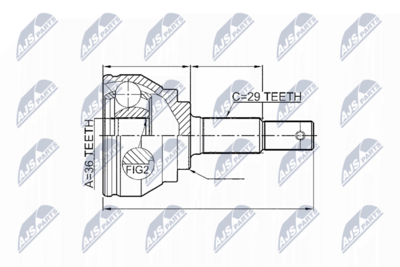 Шарнирный комплект, приводной вал NTY NPZ-NS-090