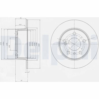 Тормозной диск DELPHI BG2187