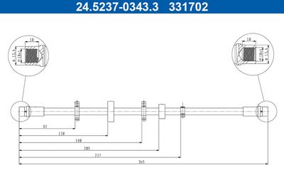 Тормозной шланг ATE 24-5237-0343-3