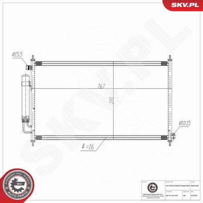 Конденсатор, кондиционер ESEN SKV 86SKV283
