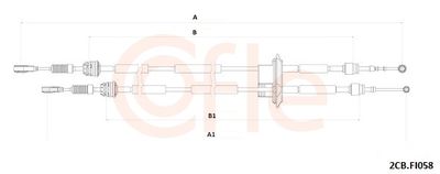 Трос, механическая коробка передач COFLE 92.2CB.FI058