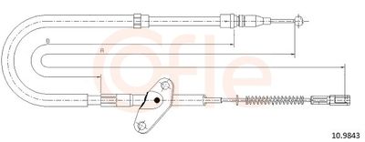 Тросик, cтояночный тормоз COFLE 92.10.9843