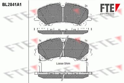 Bremžu uzliku kompl., Disku bremzes FTE 9011018