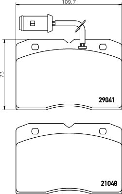 Bremžu uzliku kompl., Disku bremzes HELLA PAGID 8DB 355 005-481