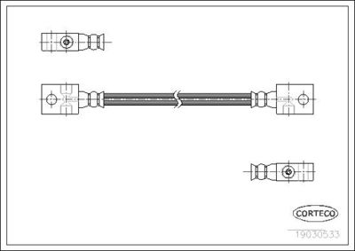 Тормозной шланг CORTECO 19030533