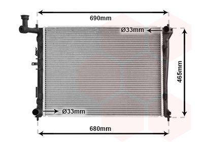 Radiators, Motora dzesēšanas sistēma VAN WEZEL 82002179