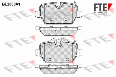 Bremžu uzliku kompl., Disku bremzes FTE 9010899