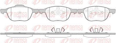 Комплект тормозных колодок, дисковый тормоз REMSA 1082.00