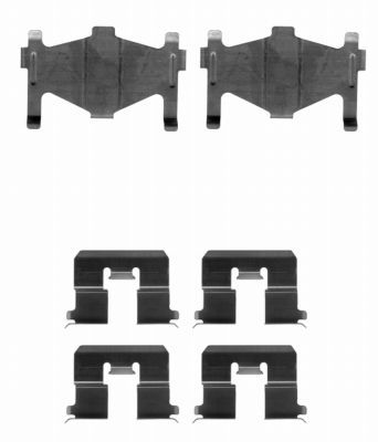 Комплектующие, колодки дискового тормоза HELLA 8DZ 355 202-591