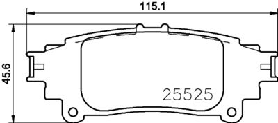 Bremžu uzliku kompl., Disku bremzes HELLA PAGID 8DB 355 021-661