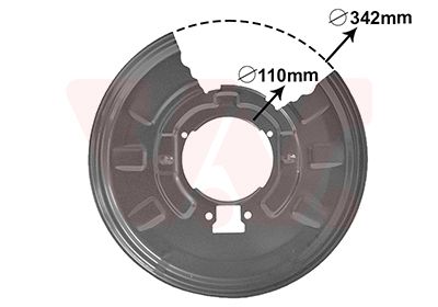Dubļu sargs, Bremžu disks VAN WEZEL 0649373