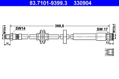 Тормозной шланг ATE 83.7101-9399.3