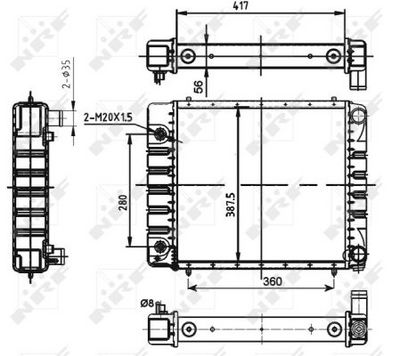 Radiators, Motora dzesēšanas sistēma NRF 53149
