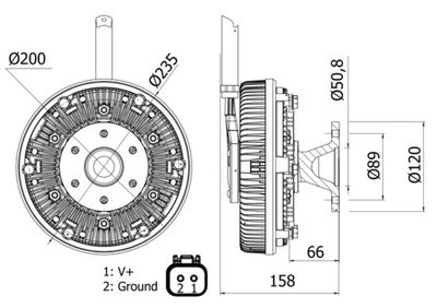 Sajūgs, Radiatora ventilators MAHLE CFC 18 000S