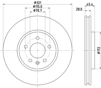 Тормозной диск HELLA 8DD 355 132-171